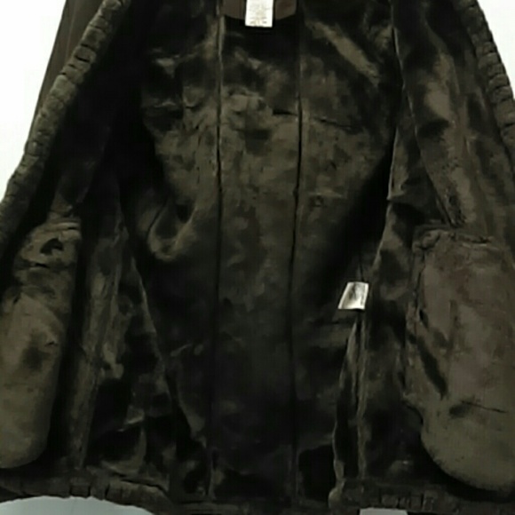 Jones New York faux fur chocolate colored jacket - Picture 3 of 6